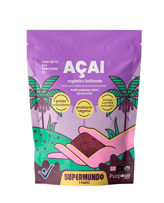 Acai orgánico liofilizado Superfuds 80 gr