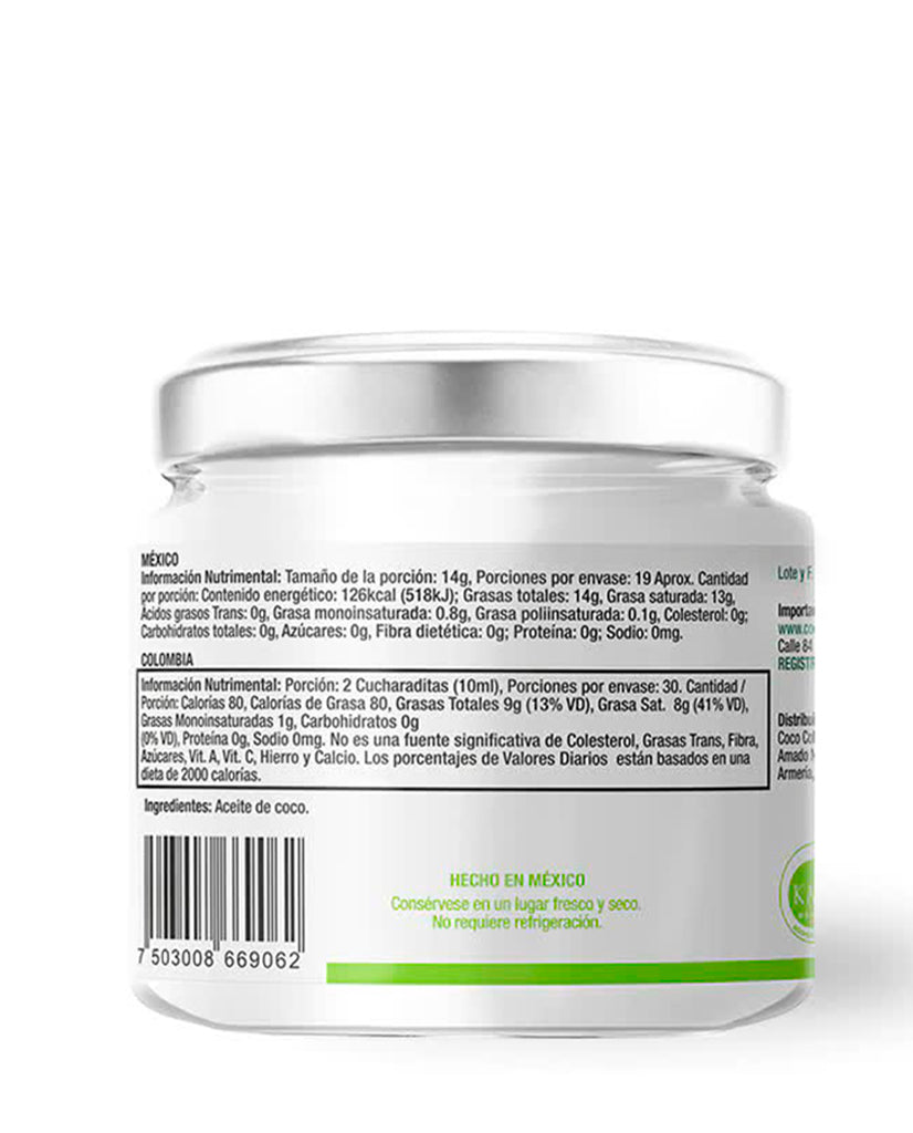 Aceite de coco virgen A de coco 300 ml