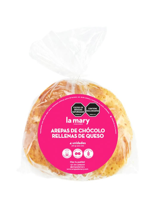 Arepas de chócolo rellenas de queso La mary 4 unds Sin Gluten