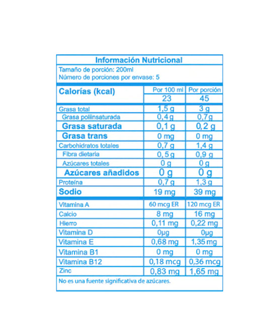 Bebida de almendras sin endulzante Mils 1000 ml