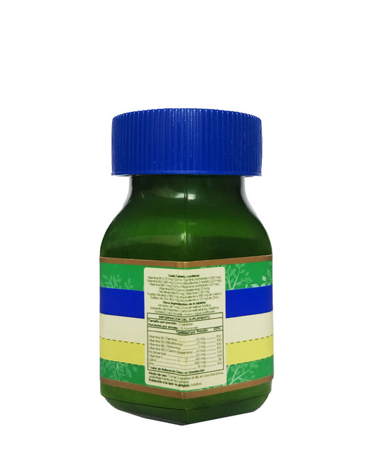 omplejo B + Vitamina C + Calcio + Zinc Botanitas 30 tabletas