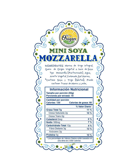 Deditos mini soya mozzarella Del origen 10 unds