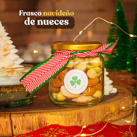 Frasco de nueces navideño 120 gr