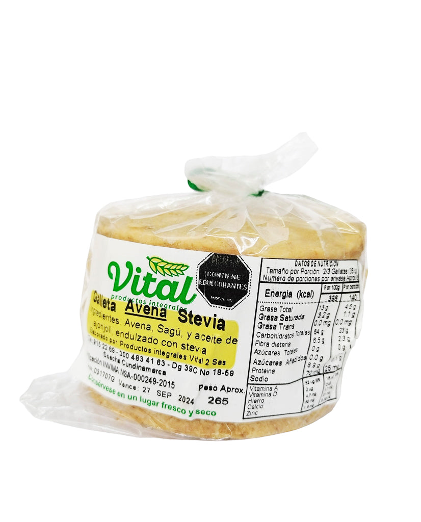 Galleta avena estevia Vital 5 unds 220 gr