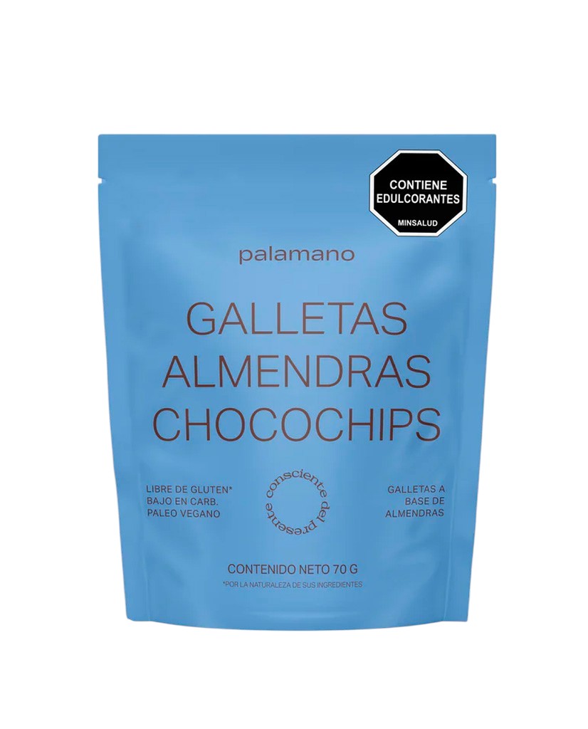 Galletas almendra chocochips Palamano 70 gr