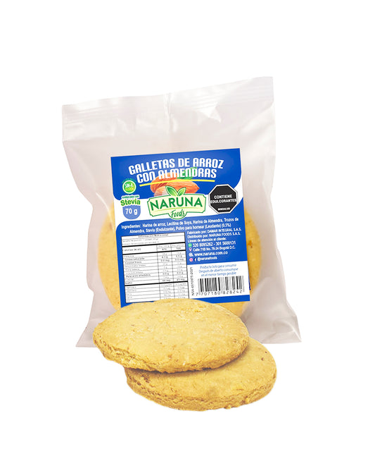 Galletas de arroz con almendra Naruna 2 unds Sin Gluten