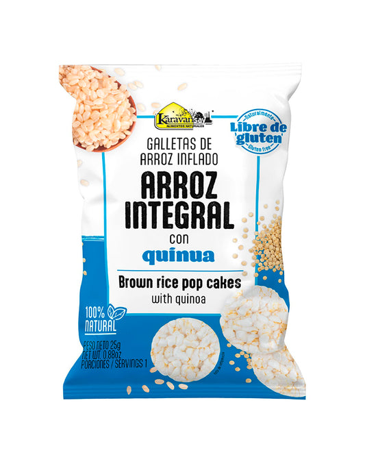 Galletas de arroz inflado integral con quinua "Karavansay" 25 gr