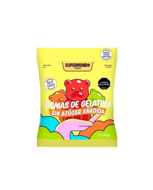 Gomas de gelatina frutal Supermundo