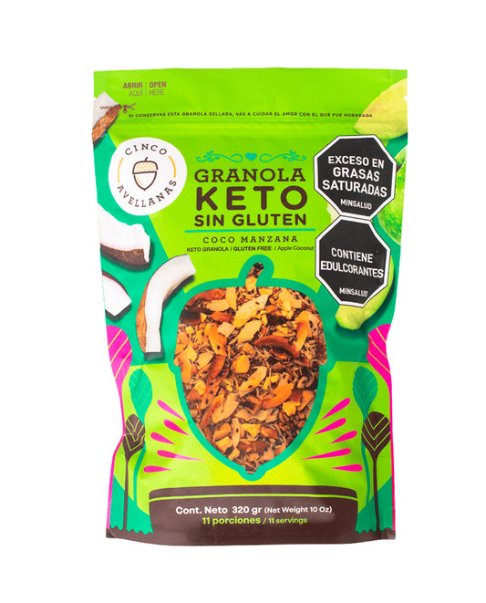 Granola keto coco manzana "Cinco avellanas"