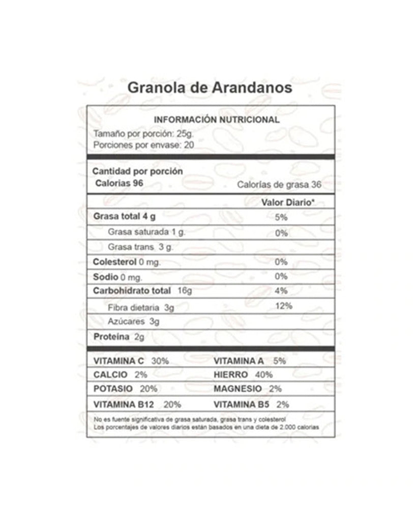 Granola arándano Puramente 500 gr