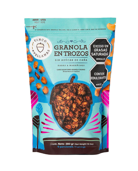Granola cero azucar habas y marañones Cinco avellanas 280 gr