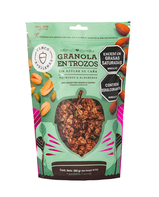 Granola cero azúcar pistacho y avellanas Cinco avellanas 280 gr