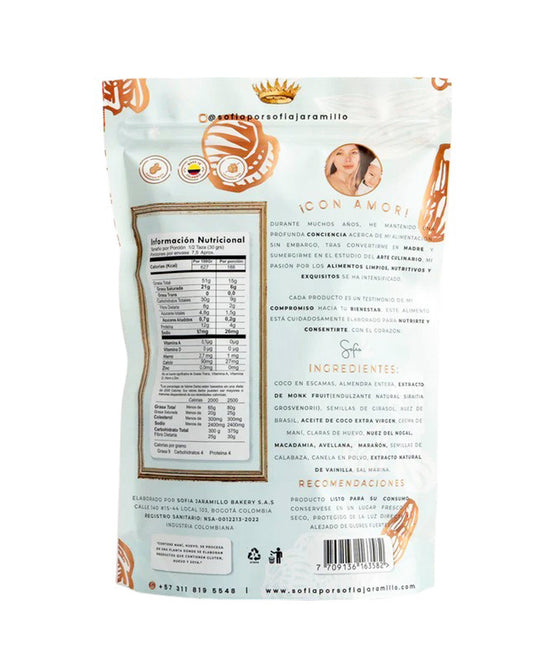 Granola keto natural Sofia Jaramillo 250 gr