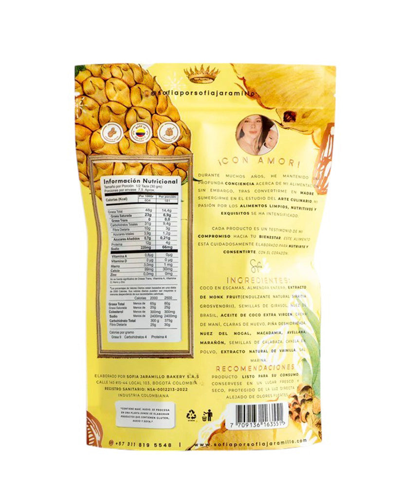 Granola keto piña Sofia Jaramillo 250 gr