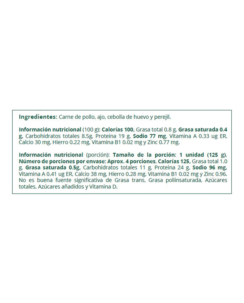 Hamburguesa de pollo La banquiva 3 unds