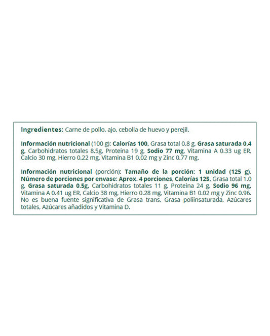 Hamburguesa de pollo La banquiva 3 unds