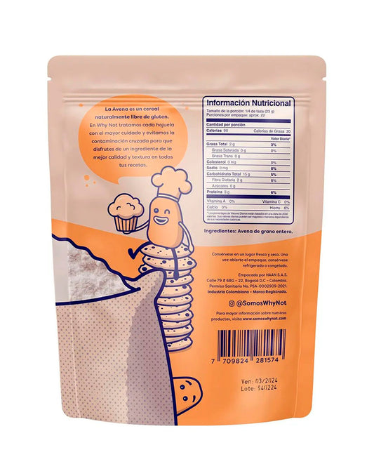 Harina de avena Why not 1000 gr Sin Gluten