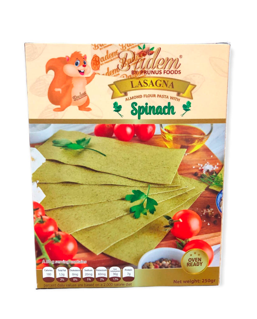Lasagña de espinaca Badem 250 gr Sin Gluten