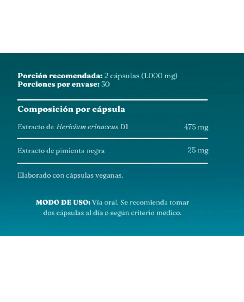 Cápsulas Melena de leòn Vital setas Hongo Funcional