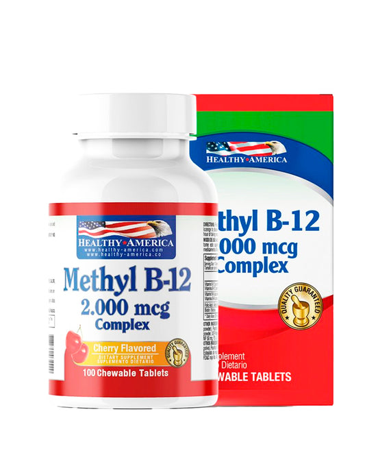 Methyl B-12 2000mcg Healthy america 100 tabletas