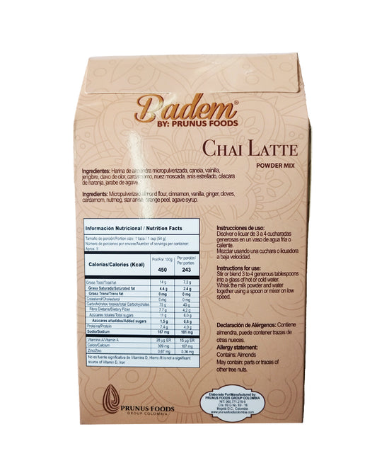 Mezcla en polvo chai latte Badem 500 gr
