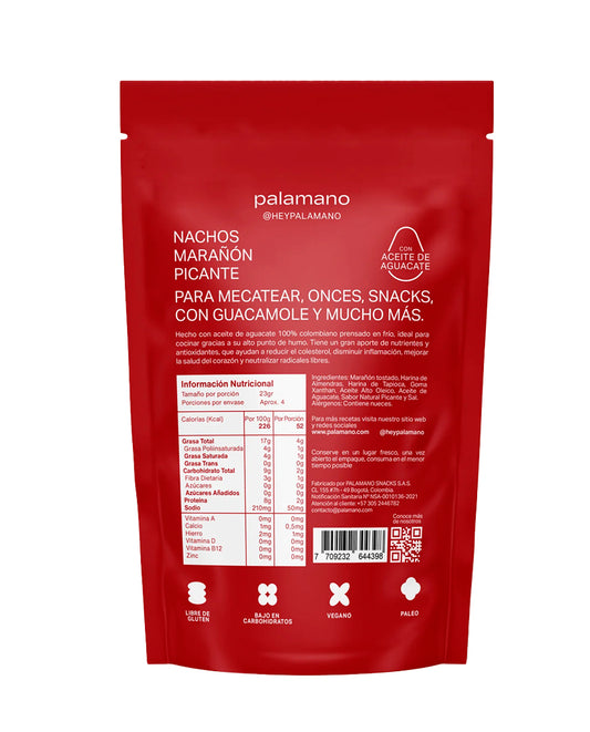 Nachos de marañon picante Palamano 90 gr