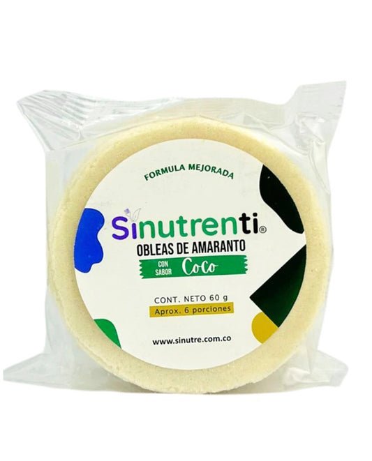 Obleas de amaranto coco Sinutrenti 60 gr