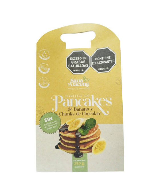 Pancakes de banano y chunks de chocolate Sana alacena 250 gr
