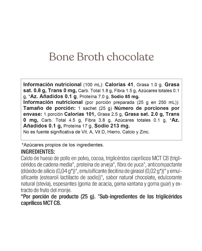 Proteina sachet bone broth power chocolate Savvy 25 gr