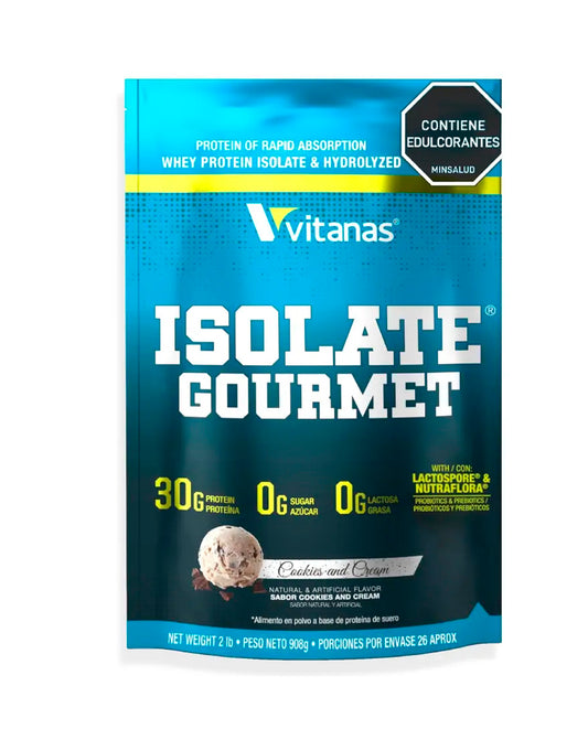 Proteina isolate gourmet coockies y cream Vitanas 2 lb