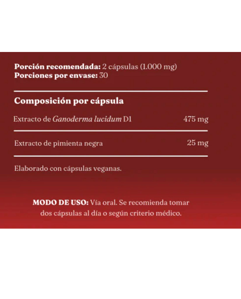 Cápsulas Reishi Vital setas Hongo Funcional