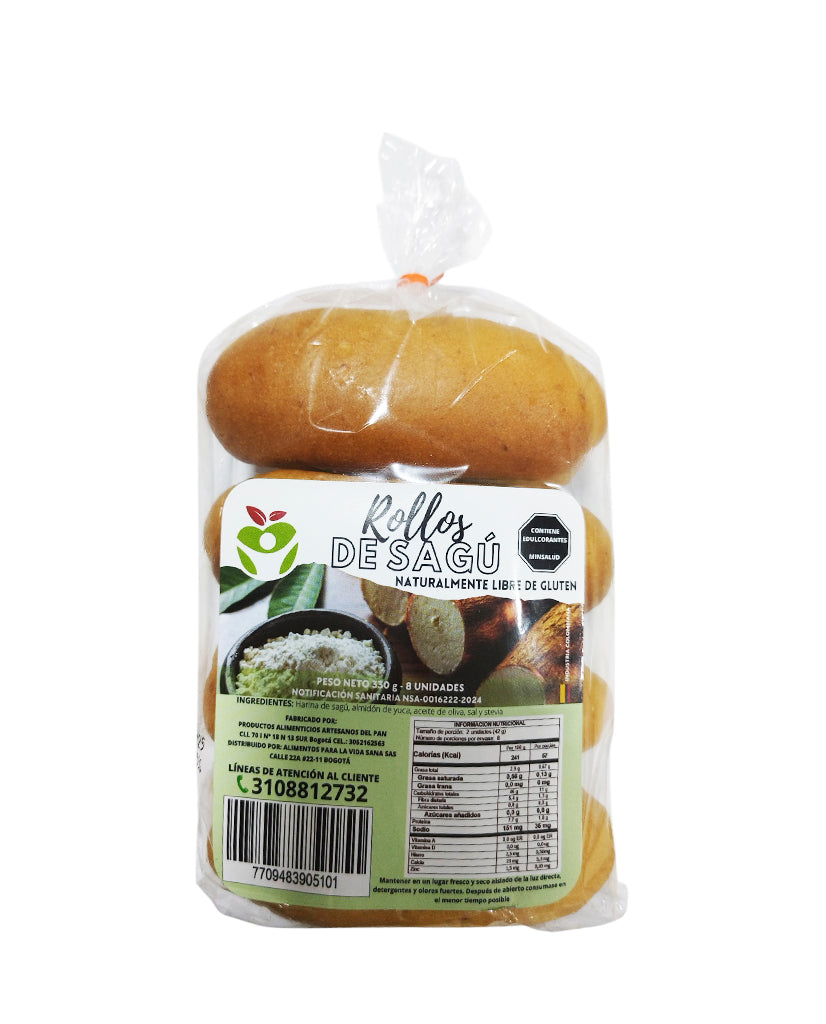 Rollos de sagú Vida sana 8 unds Sin Gluten