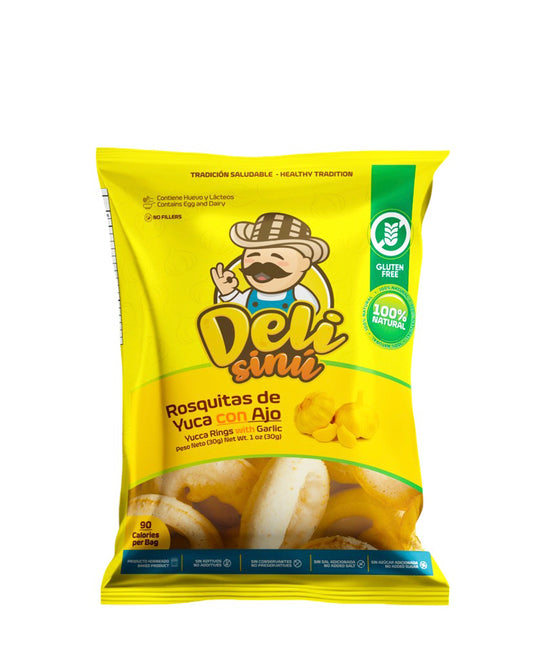 Rosquitas de yuca con ajo Deli sinu 30 gr