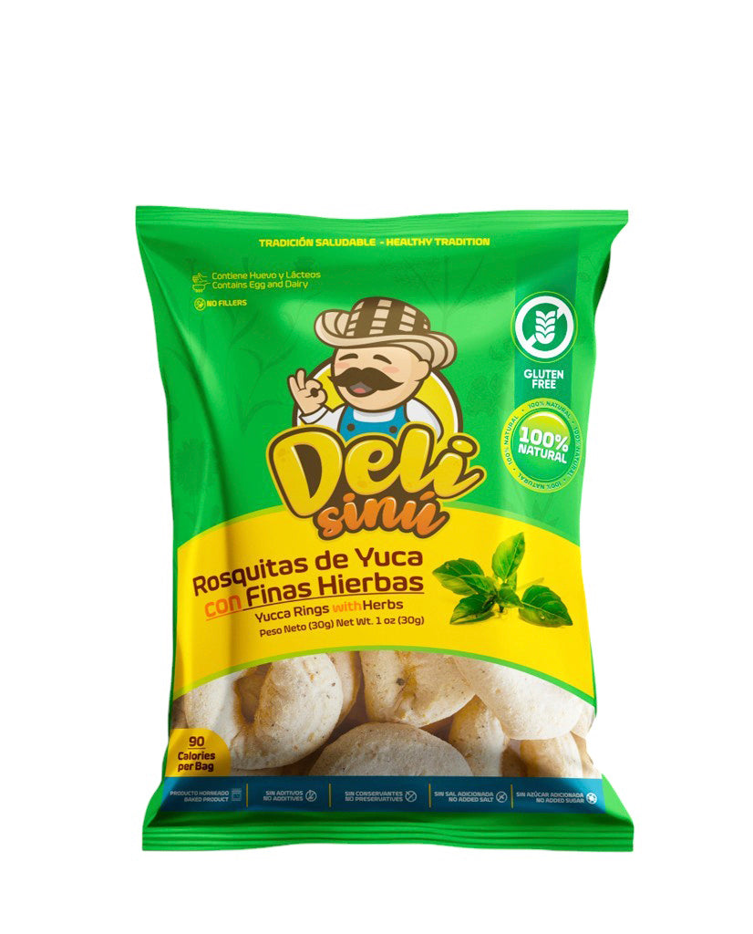 Rosquitas de yuca con finas hierbas Deli sinu 30 gr