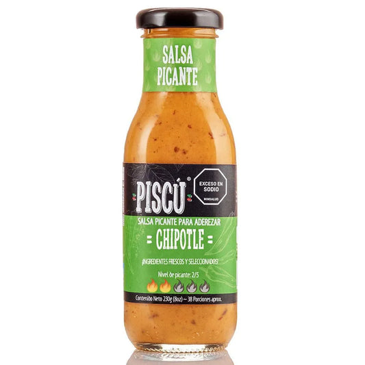 Salsa picante de chipotle, con un toque ahumado y equilibrado.