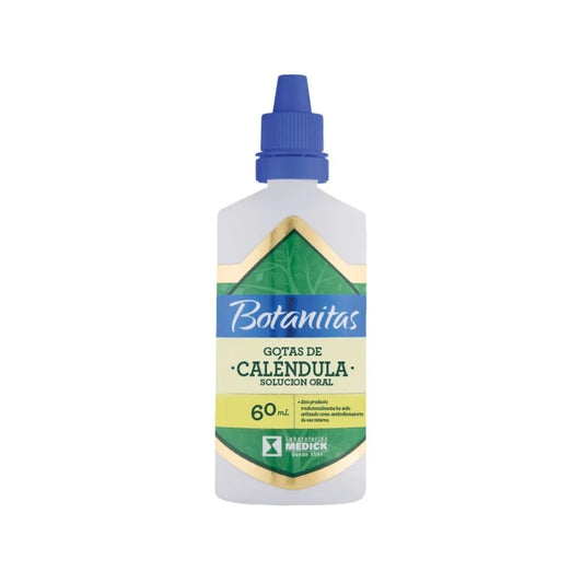 Extracto natural de caléndula en gotas 60 ml, tradicionalmente usado para apoyar la salud digestiva, la piel y el bienestar general.