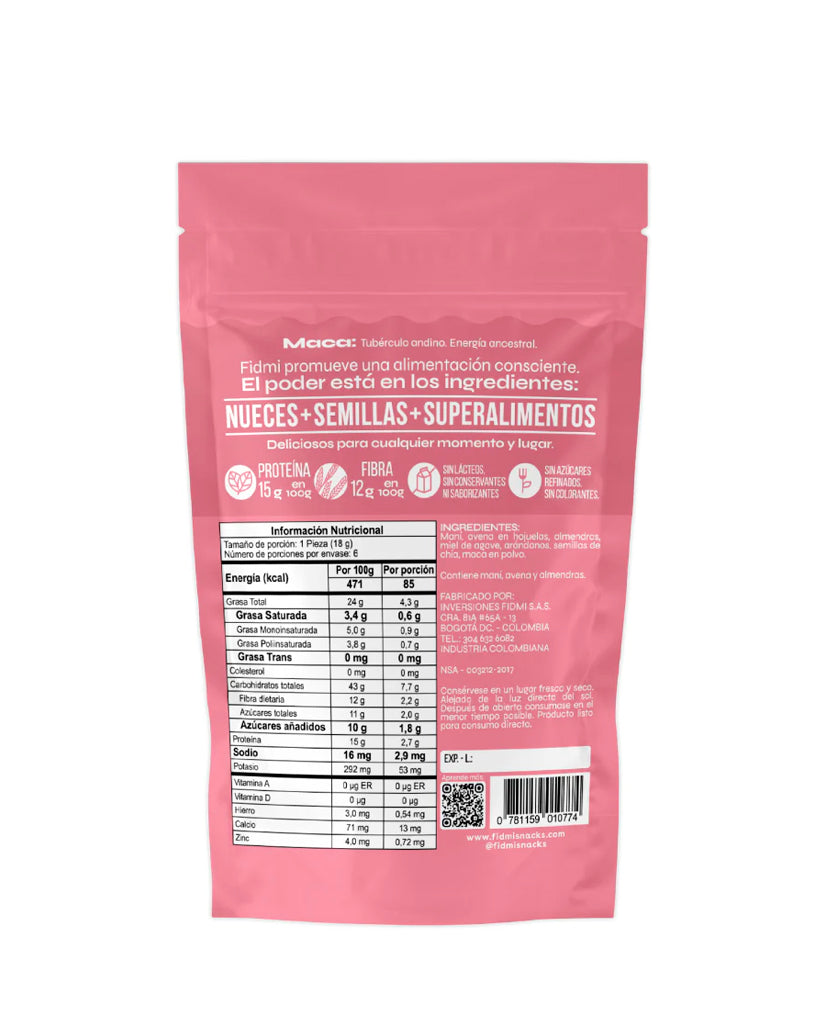 Sixball maca y arándano Fidme 108 gr