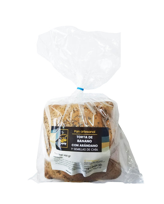 Torta de banano con arándanos artesanal Mildan 450 gr