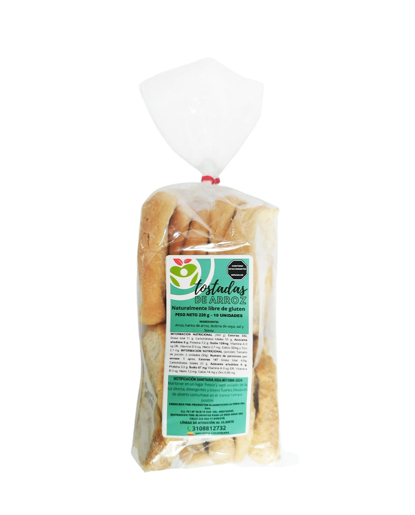 Tostadas de arroz Vida sana 10 unds