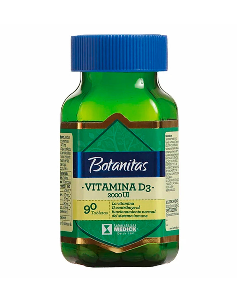 Vitamina D3 + 200 UI Botanitas 90 tabletas
