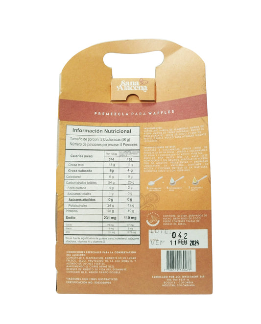 Waffles de canela Sana alacena 250 gr
