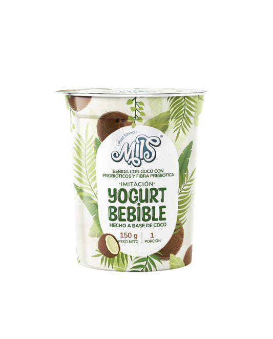 Yogur bebible de coco con probioticos Mils 270 ml