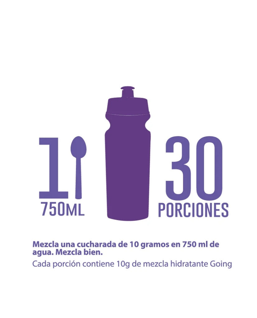 cantidad de porciones Hidratante de uva Going