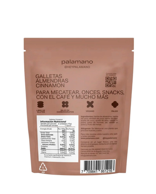 Galletas almendra cinnamon "Palamano" 70 gr