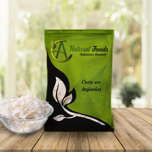 Coco en hojuelas CA Natural Foods 250 g, crujiente, natural y perfecto para snacks, postres y recetas saludables.