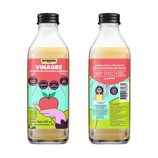 Super vinagre orgánico "Supermundo" 500 ml