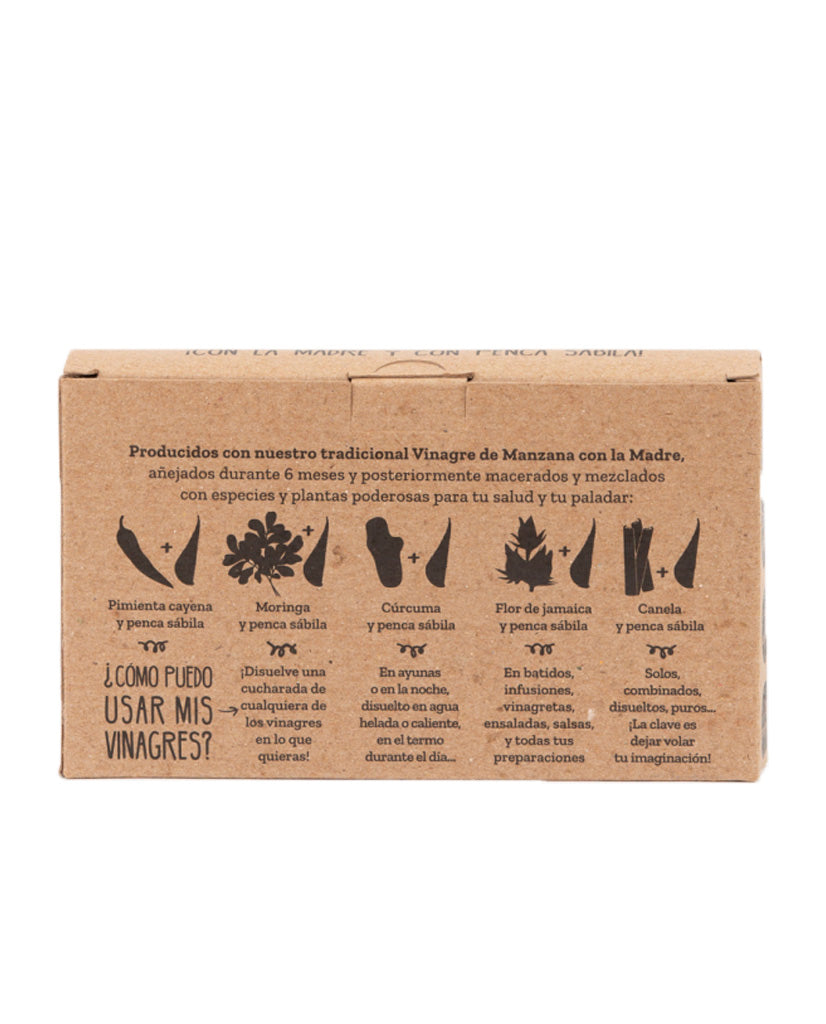 Shots de vinagre 5 sabores Manzato 56 ml