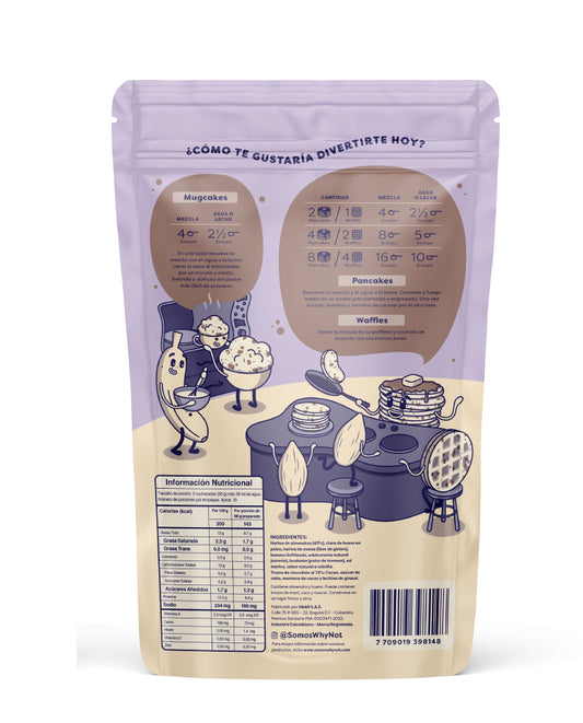 Mezcla pancakes y waffles chips de chocolate Why not 285 gr Sin Gluten
