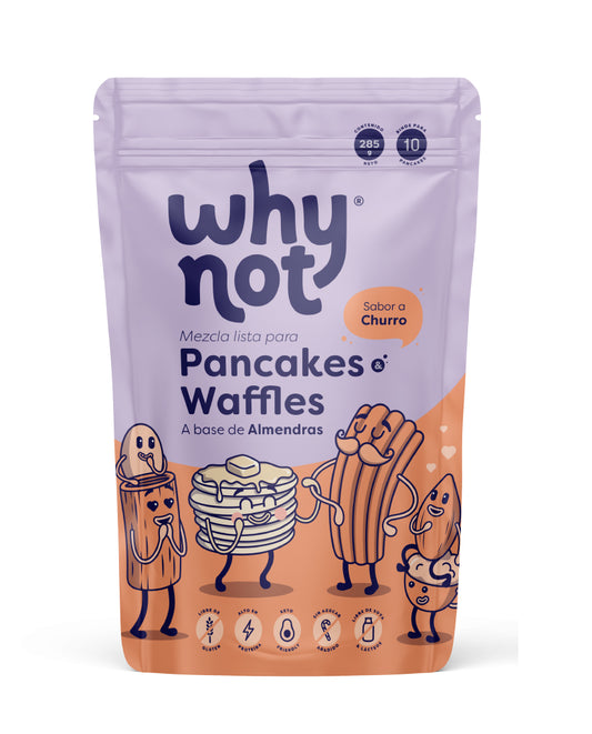 Mezcla pancakes y waffles churro Why not 285 gr Sin Gluten
