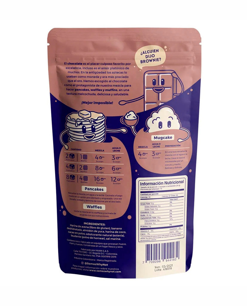 Mezcla brownie Why not 300 gr Sin Gluten